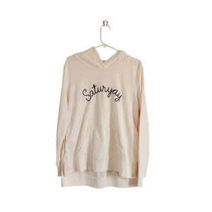 Old Navy Embroidered Saturyay pull over medium womans hoodie